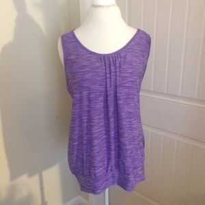 RBX Keyhole Racerback purple space dye top